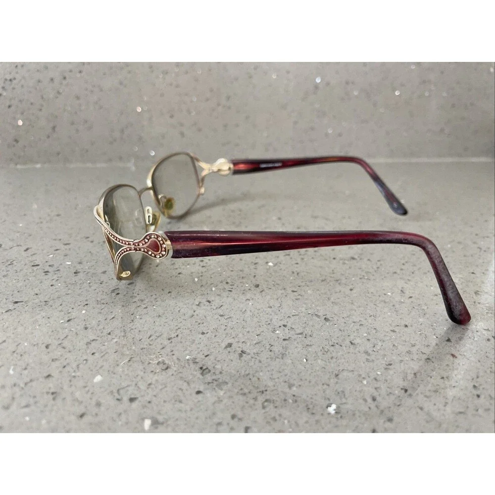 Sophia Loren M222 Eyeglasses FRAMES ONLY Zyloware 077 55-17-135 Red Full rim